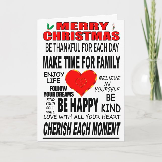 Merry Christmas Make Time For Family Holiday Card (Front)