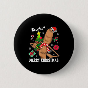 Merry Christmas Marcus The Worm Funny Unhinged Mem 2 Inch Round Button