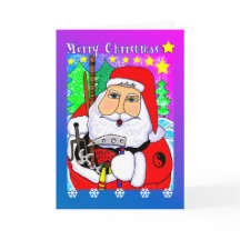 Merry Christmas Martial Arts Santa Greeting Card