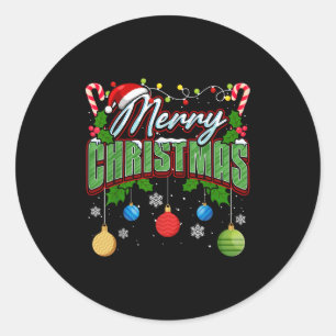 Merry Christmas Matching Family Merry Christmas Xm Classic Round Sticker