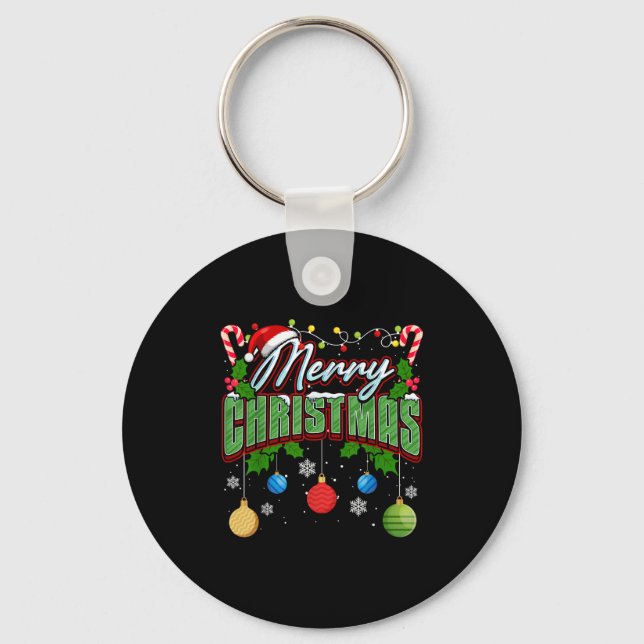 Merry Christmas Matching Family Merry Christmas Xm Keychain (Front)