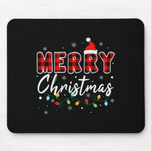 Merry Christmas Matching Family Pajamas Santa Holi Mouse Pad