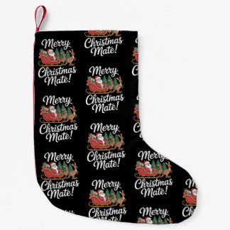 Merry Christmas Mate Santa Sleigh Kangaroo Xmas Small Christmas Stocking