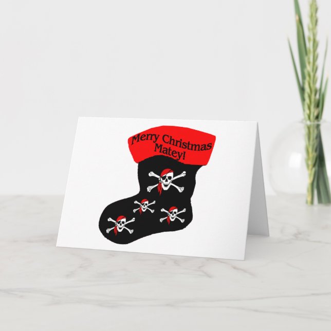 Merry Christmas Matey Holiday Card (Front)