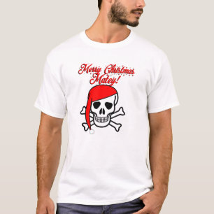 Merry Christmas Matey! Pirate Santa. T-Shirt