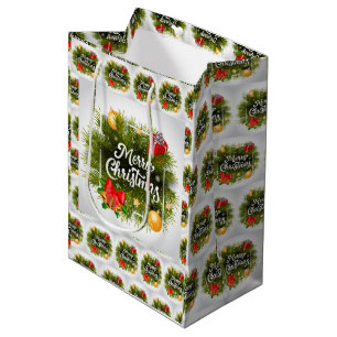 Merry Christmas Medium Gift Bag