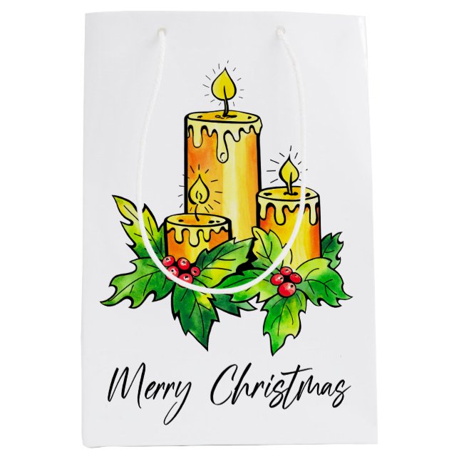 Merry Christmas Medium Gift Bag (Front)