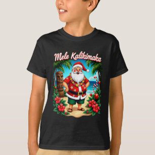 Merry Christmas Mele Kalikimaka Trocal Hawaiian Sa T-Shirt