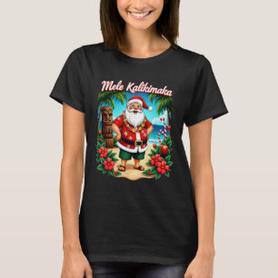 Merry Christmas Mele Kalikimaka Trocal Hawaiian Sa T-Shirt