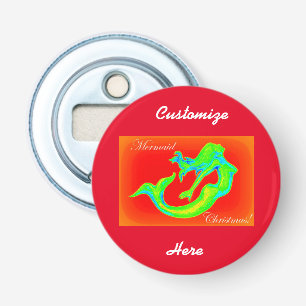 merry christmas mermaid bottle opener