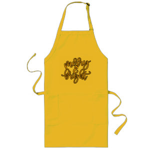 Merry Christmas Merry and Bright Long Apron