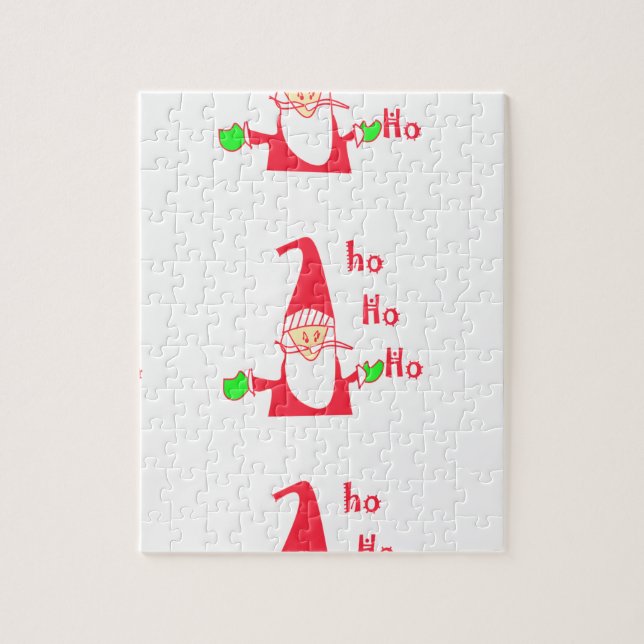 Merry Christmas Merry Christmas Funny Santa Hohoho Jigsaw Puzzle (Vertical)