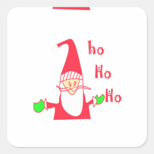 Merry Christmas Merry Christmas Funny Santa Hohoho Square Sticker
