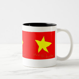 Merry Christmas, Merry Christmas, Merry Christmas Two-Tone Coffee Mug