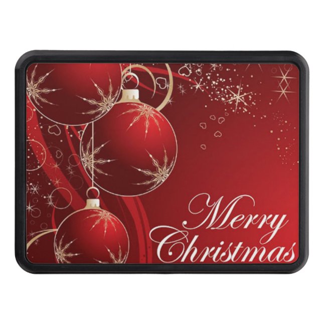 Merry Christmas, Merry Xmas Trailer Hitch Cover (Front)