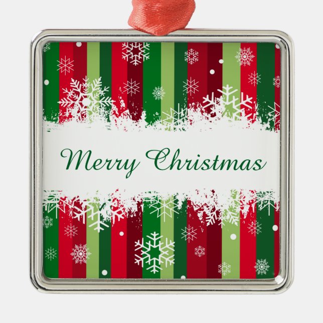 Merry Christmas Metal Ornament (Front)