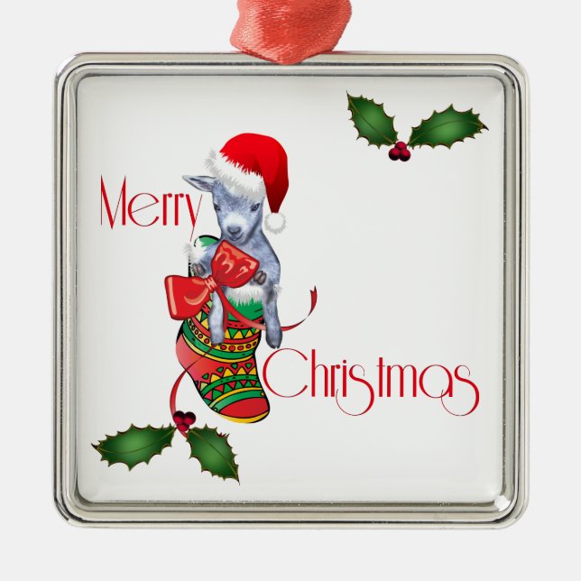 Merry Christmas Metal Ornament (Front)
