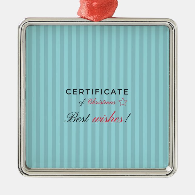 Merry Christmas Metal Ornament (Front)