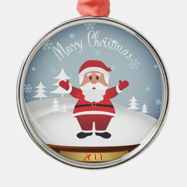 Merry Christmas Metal Ornament (Front)