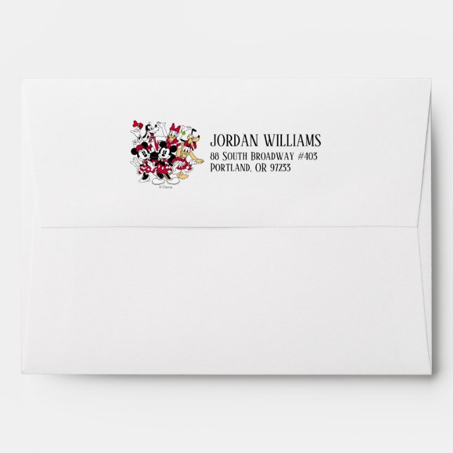 Merry Christmas | Mickey & Friends Joyful Holiday Envelope (Back (Top Flap))
