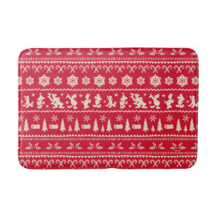 Merry Christmas   Mickey Mouse Snowflake Pattern Bath Mat