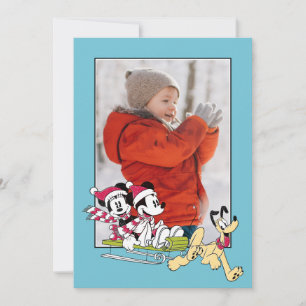 Merry Christmas   Mickey Mouse Winter Sled Card