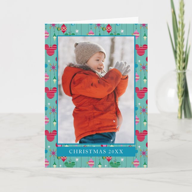 Merry Christmas | Mickey Retro Holiday Card (Front)