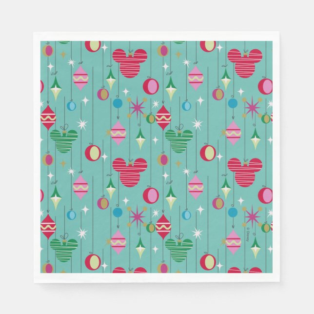 Merry Christmas | Mickey Retro Napkin (Front)