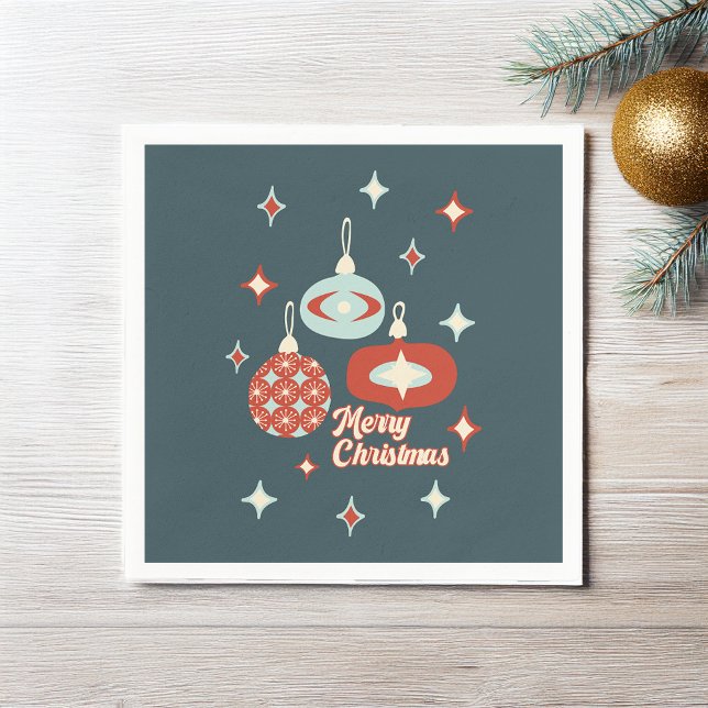 Merry Christmas Mid-Century Modern  Napkin (Creator Uploaded)