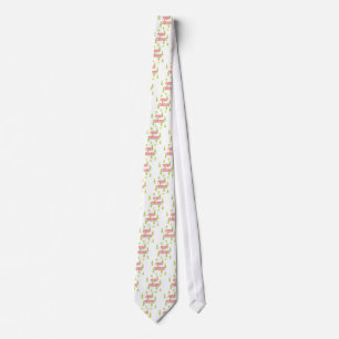 merry christmas mid century modern trees tie