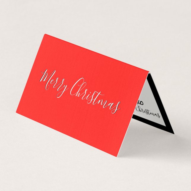 Merry Christmas Mini cards personalize custom note (Front)