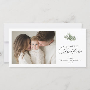 Merry Christmas Minimal Holiday Bouquet Card