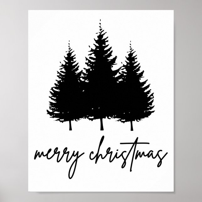 Merry Christmas minimalist Holiday Season Poster (Front)