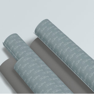 Merry Christmas Minimalist Script Wrapping Paper