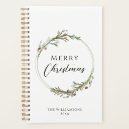 Merry Christmas Minimalist Wreath Planner