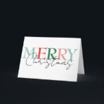 Merry Christmas Minimalistic Colourful Simple  Card<br><div class="desc">This design may be personalized by choosing the Edit Design option. You may also transfer onto other items. Contact me at colorflowcreations@gmail.com or use the chat option at the top of the page if you wish to have this design on another product or need assistance. See more of my designs...</div>