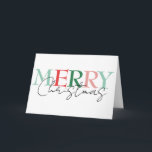 Merry Christmas Minimalistic Colourful Simple  Card<br><div class="desc">This design may be personalized by choosing the Edit Design option. You may also transfer onto other items. Contact me at colorflowcreations@gmail.com or use the chat option at the top of the page if you wish to have this design on another product or need assistance. See more of my designs...</div>