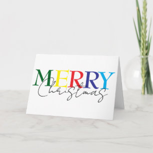Merry Christmas Minimalistic Colourful Simple Card