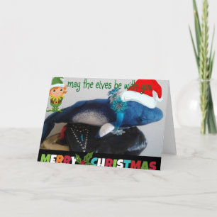 Merry Christmas Minke Whale Holiday Greeting