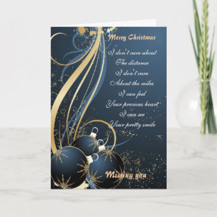 Merry Christmas,missing you Holiday Card