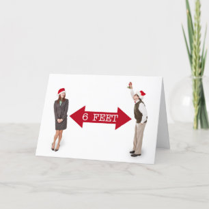 Merry Christmas Mistletoe People Coronavirus Humou Card