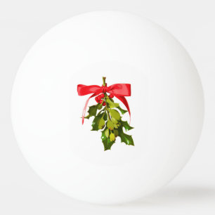 Merry  Christmas mistletoe Ping Pong Ball