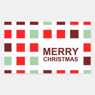 merry christmas (mod squares) sticker