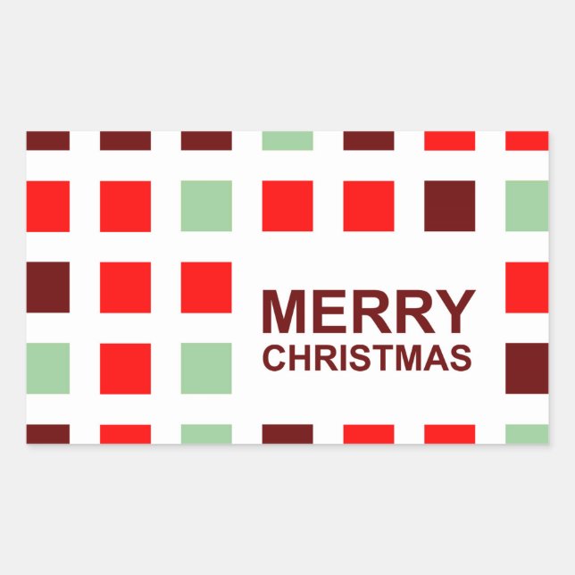 merry christmas (mod squares) sticker (Front)