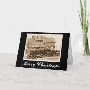 Merry Christmas Model Train Card
