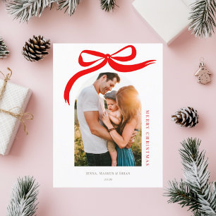 Merry Christmas Modern Arch Holiday Design Postcard