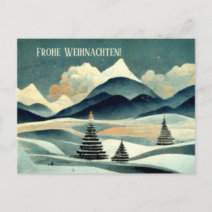 Merry Christmas. Modern Art Deco Postcard
