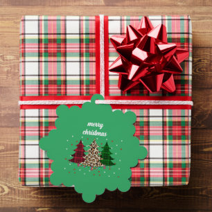 Merry Christmas Modern & Elegant  Ornament Card