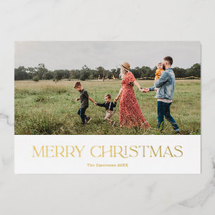 Merry Christmas Modern Foil Holiday Card