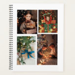 Merry Christmas | Modern Four Photo Collage Planne Planner<br><div class="desc">Merry Christmas | Modern Four Photo Collage Planner</div>